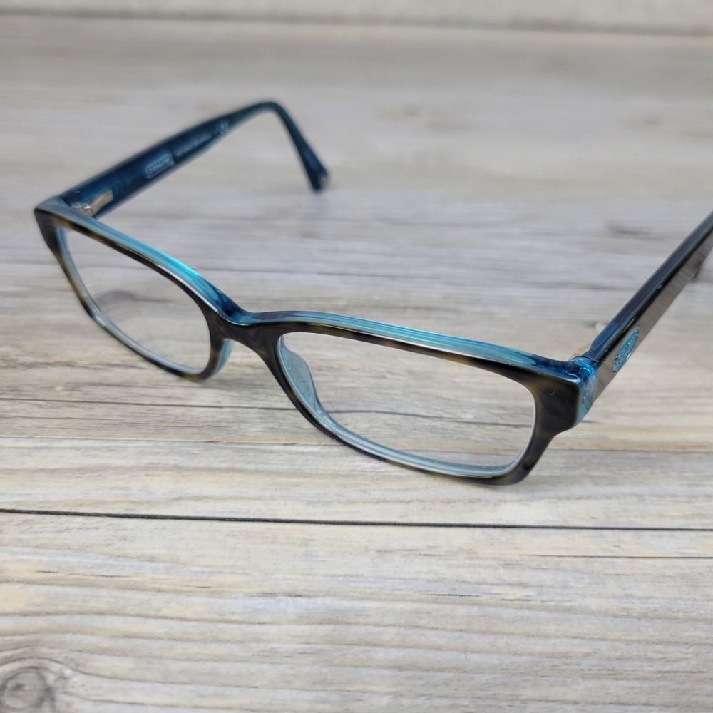 Coach Eyeglasses Frames HC 6040 Brooklyn 5116 Dark Tortoise Teal Women 50-16-135